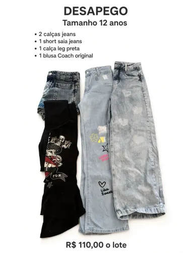 Lote roupa menina 12 anos 