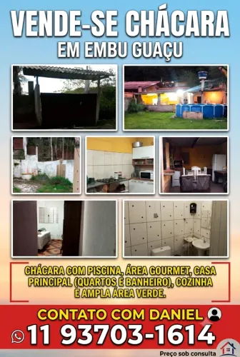 Chácara no embu guaçu a venda