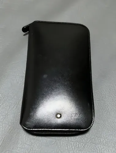 Montblanc Meisterstück Travel Zipped Pocket Wallet-Ref. 16353 Original / Estado Impecável