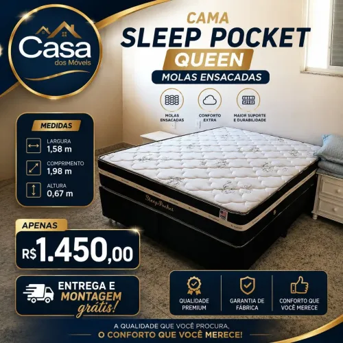 Cama Sleep pocket Queen