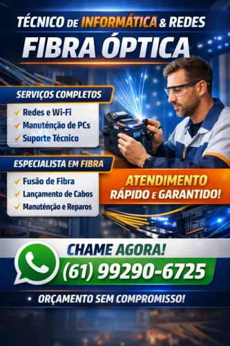 Wi-Fi Travando? CFTV, Fibra, Redes - Técnico Certificado Brasília e Entorno