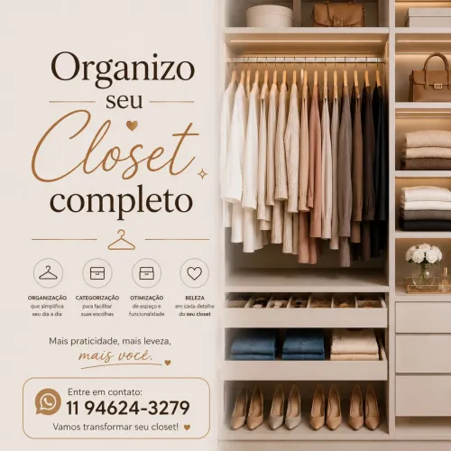     Organização de Closet Completa 