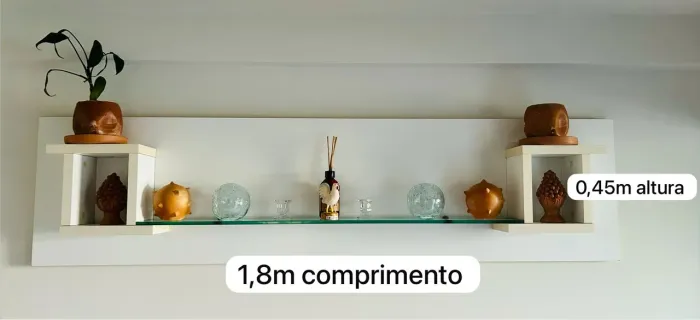 Rack e painel usados na cor branca ótimo preço