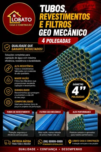 TUBOS E FILTROS GEO MECÂNICO
