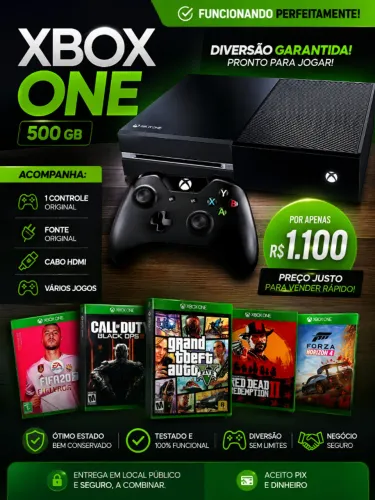 Tenho um Xbox one para vender rápido tô precisando de dinheiro