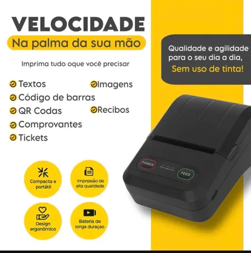 Impressora térmica Bluetooth