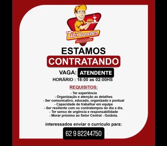 Vaga ATENDENTE