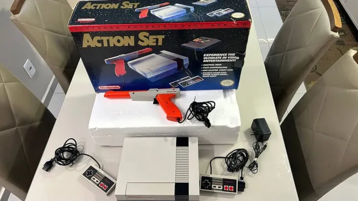 Nes Action na caixa