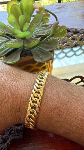Pulseira gourmet ouro