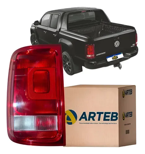Lanterna Esquerda Traseira Amarok 2010 2018 C/neblina Arteb Esquerdo/motorista Bicolor