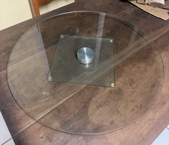 Prato giratório de vidro 60cm