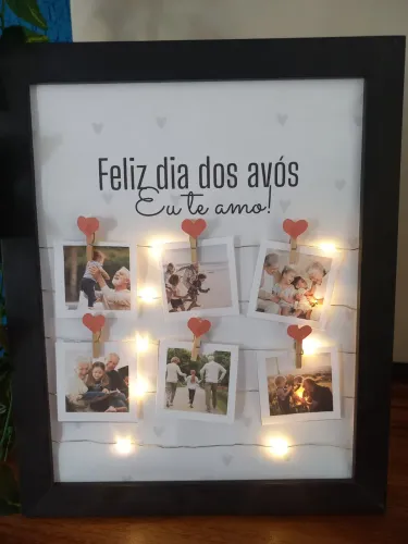 Porta Retrato Personalizado com Luz de LED