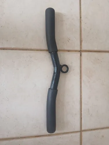 Puxador Triceps Curvo 50 cm Com Pegada Emborrachada