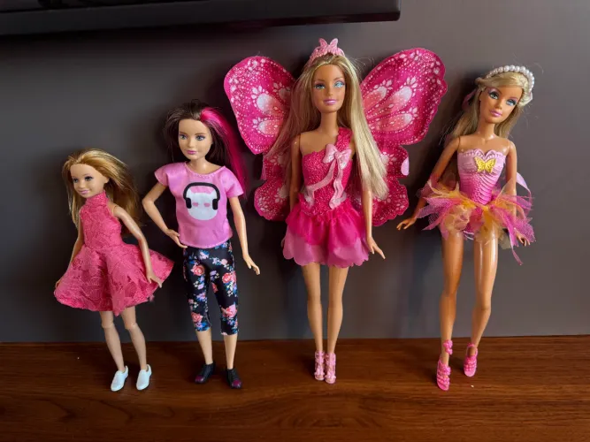 Lote de Barbies - Fada, Bailarina, Skipper e Stacie