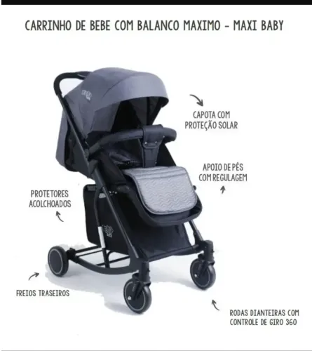 CARRINHO DE BEBÊ 2 EM 1 - VIRA BALANÇO