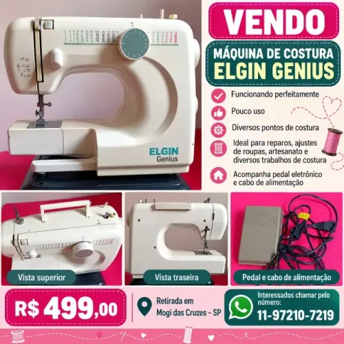 MÁQUINA DE COSTURA ELGIN GENIUS