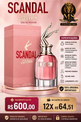 Perfume SCANDAL Jean Paul GAULTIER Original Importado.