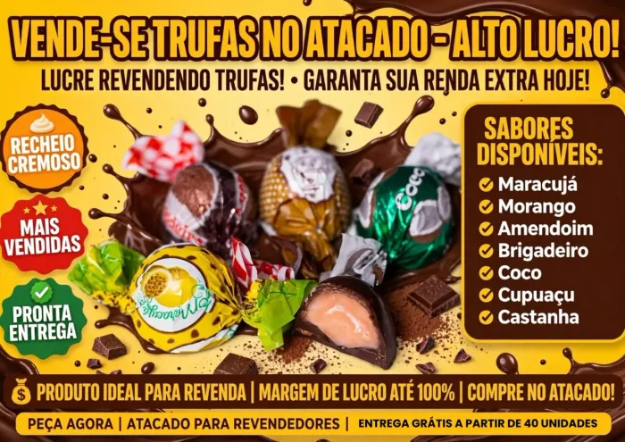Trufas cremosas e recheadas
