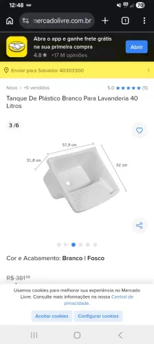 Tanque de lavar roupas astra pvc
