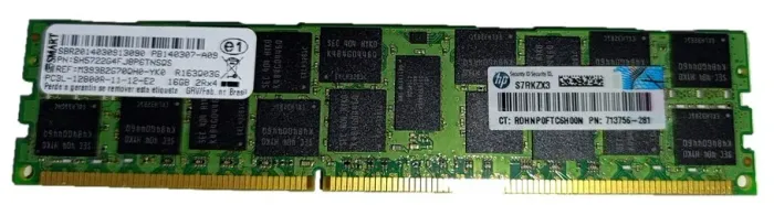 Memória Hp 16gb 2rx4 Pc3l-12800r 1600mhz Ecc Reg