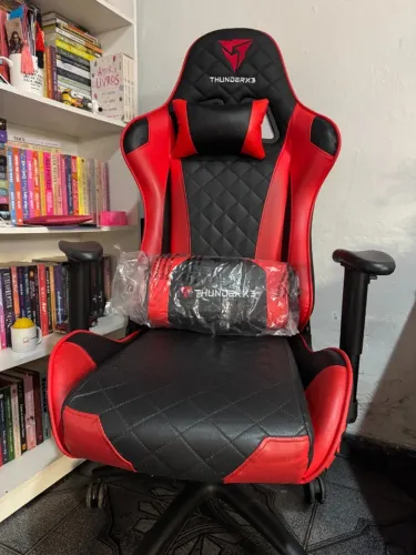Cadeira Gamer ThunderX3 TGC12 Preta/Vermelha