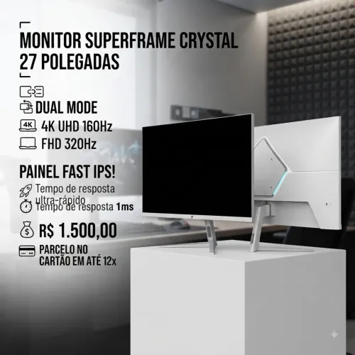 Monitor SuperFrame Crystal 27 Pol Dual Mode 4k/FHD