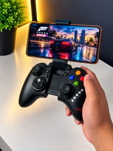 Controle Joystick Hrebos Bluetooth 5.0 com Conexão Automática - Preço Imperdível!