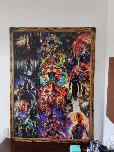 Quadro quebra cabeças filmes da marvel
