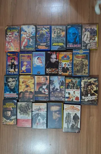 Lote de 64 fitas vhs