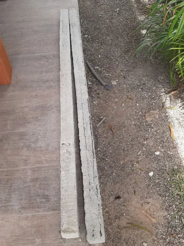 2 vigas de concreto de 2,0 metros 