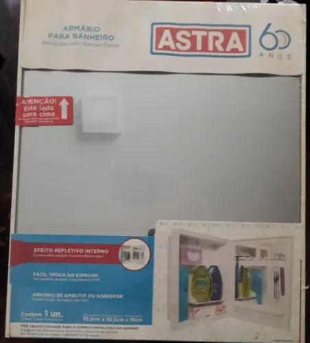 ARMÁRIO de Plástico Espelho Astra de Embutir - Ainda No Plástico