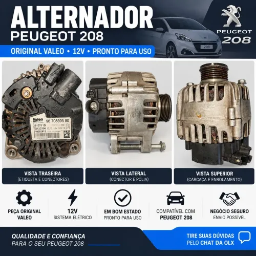Alternador Original Valeo Peugeot 208 2020