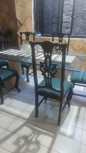Mesa Romana Tampa de Vidro (1.8x1metros)
