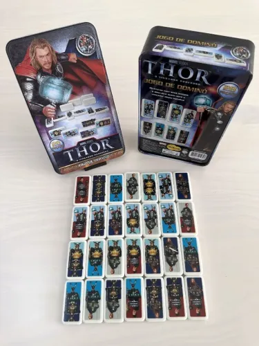 Dominó Marvel Thor - 28 peças na lata original (2011)