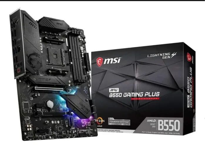Placa-Mãe MSI MPG B550 Gaming Plus, Nova AMD AM4, ATX, DDR4, Preto - MPG B550 GAMING PLUS