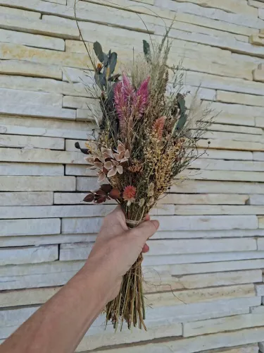 Arranjo de flores secas/desidratadas 20cm /15cm