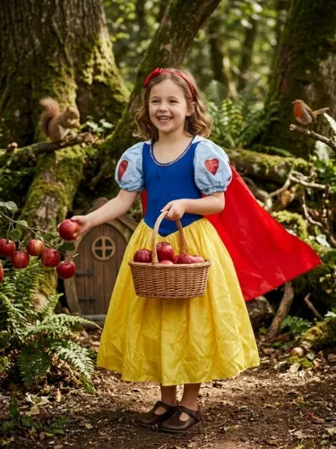 Vestido Fantasia Branca de Neve