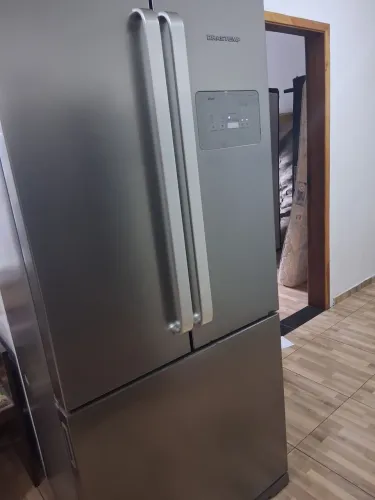 Geladeira side by impecável inox