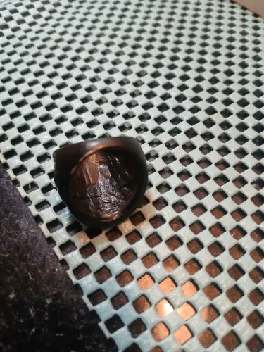 ANEL OVAL CRAVEJADO BANHO RÓDIO NEGRO
