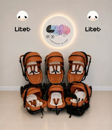 Carrinho de bebê - Litet Candy - Caramelo