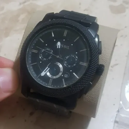 Relógio Fossil Machine FS6015 Preto com pulseira em aço inox