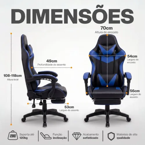 Cadeira gamer confortável Tech