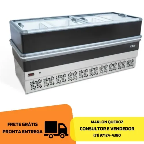 Ilha de Congelados 2M Preta Polar 220v