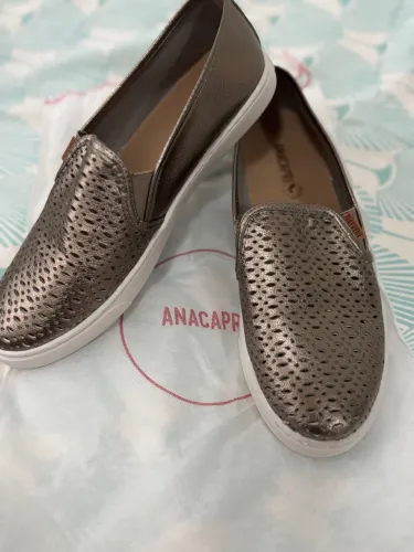 Tênis slip on prata envelhecido - AnaCapri