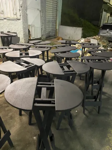 Mesa bistrô alta preta 