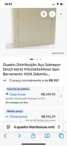 Quadro Distribuição universal 44/32 CEMAR