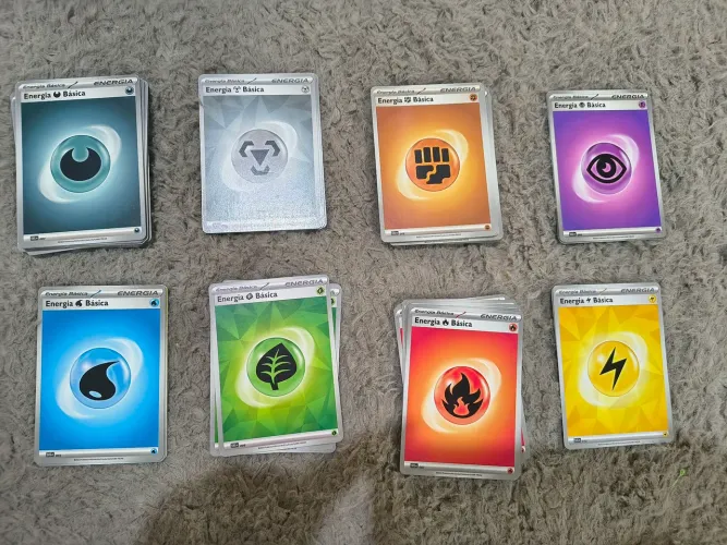 84 Cartas pokémon energias diversas