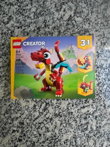 LEGO® Creator 3 em 1 - Dragão Vermelho Criaturas Mitológicas Seres Místicos 31145