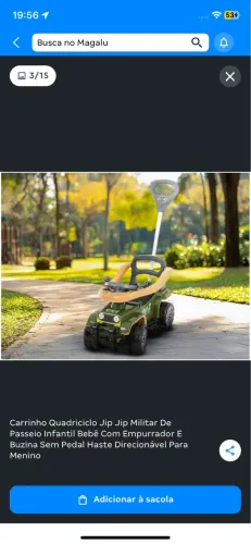 Carrinho de passeio menino