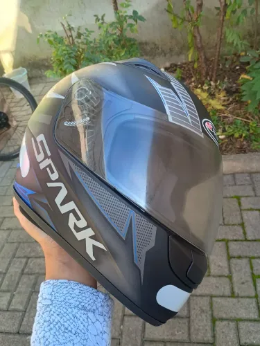 Vendo capacete azul